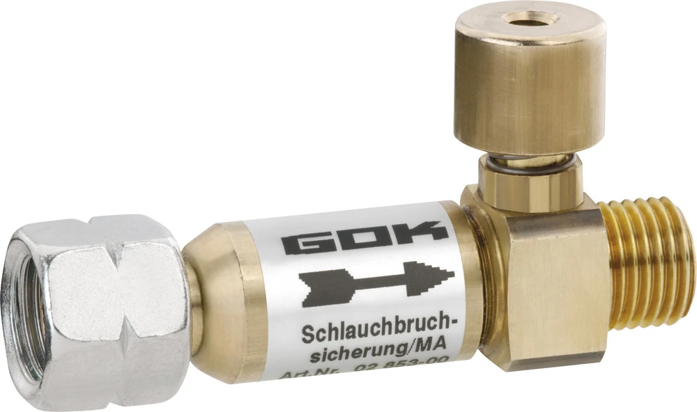 GOK Schlauchbruchsicherung Mit Manueller Aktivierung / 50mbar / G1/4LH 1 GOK Schlauchbruchsicherung Mit Manueller Aktivierung / 50mbar / G1/4LH