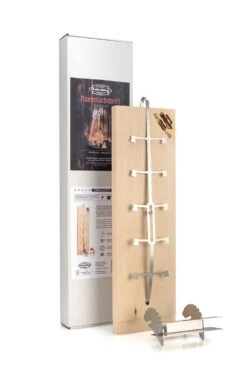 Axtschlag Flammlachsbrett Premium Line Birke - Klemmhalterung - Mit Patentierter Halterung Für Feuerstelle, Grillrost Und Gasgrill