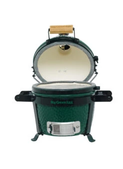 Big Green Egg Mini Keramikgrill Starter - Paket -Angebote Grillgarten Store Big Green Egg Mini EGG Carrier Mini deckel geoeffnet