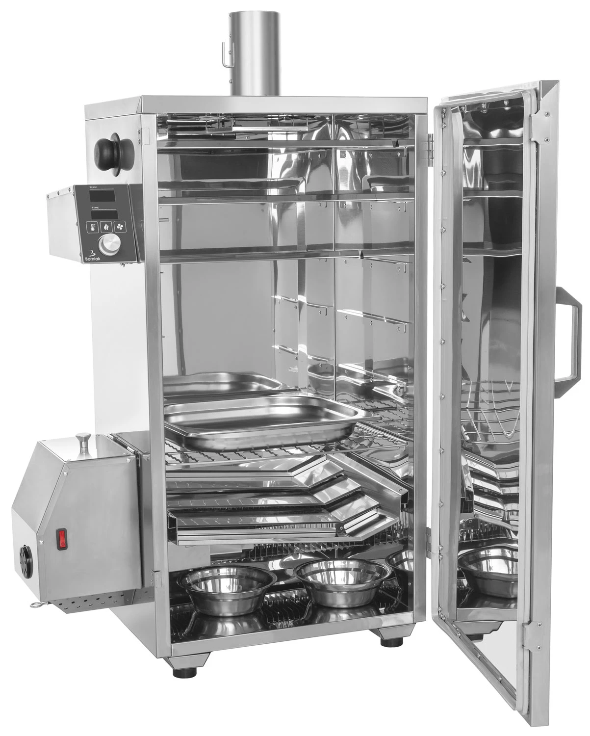 Borniak BBQ Smoker Digital BBDST-70 Edelstahl - Version 1.4 Mit Timer 2 Borniak BBQ Smoker Digital BBDST-70 Edelstahl - Version 1.4 Mit Timer – Bild 2