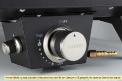 COZZE Pizzaofen Gas 42,5 Cm (17") Mit Thermometer - Inkl. Pizzastein -Angebote Grillgarten Store COZZE PizzaofenGas Anschluss 2