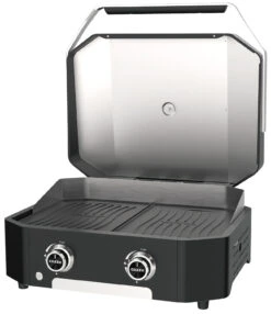 COZZE Plancha 600 / Plancha Grill Mit 2 Gusseisen Grillplatten -Angebote Grillgarten Store COZZE Plancha Grill 600 2 Brenner open