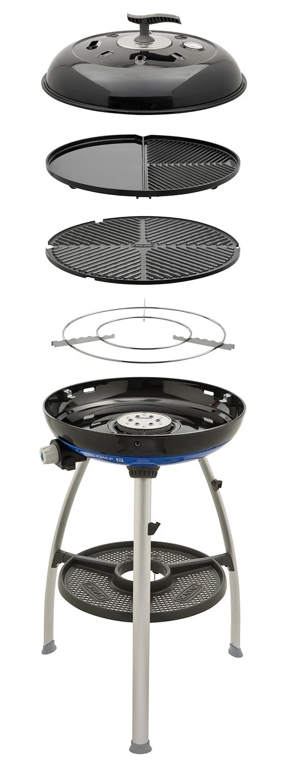 CADAC Camping Gasgrill Carri Chef 50 / BBQ + Grill2Braai + Dome - 50mbar 1 CADAC Camping Gasgrill Carri Chef 50 / BBQ + Grill2Braai + Dome - 50mbar