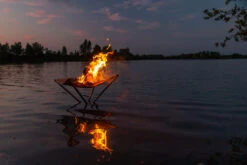 Fennek High Fire - Feuernetz Aus Edelstahlgewebe -Angebote Grillgarten Store Fennek High Fire Feuernetz Edelstahl Strand Abends