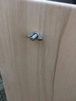 Flammlachsbrett Buche 140mm Schraub-Variante Mit 11mm Nut -Angebote Grillgarten Store Flammlachsbrett Schrauben Oben