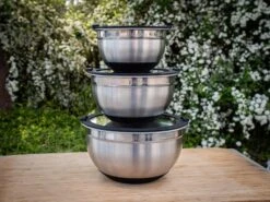 Grillfürst BBQ 3er Edelstahlschüssel Set Mit Glasdeckel -Angebote Grillgarten Store GRillfuerst Edelstahlschuessel Set Groessen Vergleich