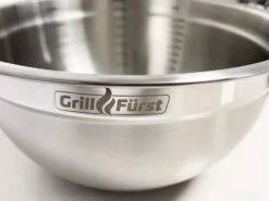 Grillfürst BBQ 3er Edelstahlschüssel Set Mit Glasdeckel -Angebote Grillgarten Store Grillfuerst BBQ Schuessel Set Edelstahl Logo
