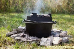Grillfürst Dutch Oven BBQ Edition DO28 - XXL Dutch Oven -Angebote Grillgarten Store Grillfuerst Dutch Oven DO28 BBQ Edition im Feuer