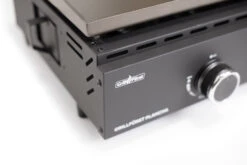 Grillfürst Plancha Grill - 2 Brenner Mit Insgesamt 7 KW Und Edelstahl Plancha - Inkl. 2 Stk. Plancha Spatel Und Grillzange -Angebote Grillgarten Store Grillfuerst Gas Planchagrill schwarz 20 099