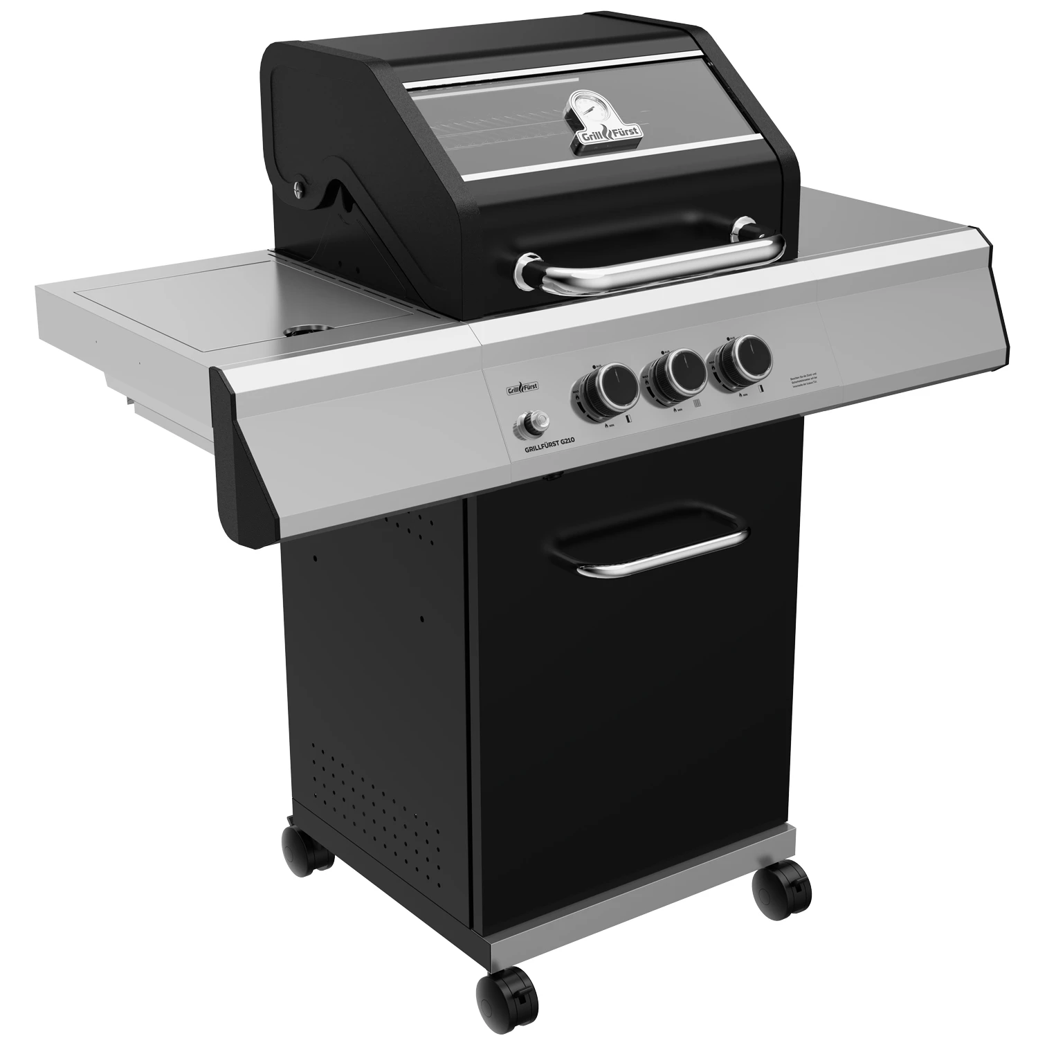 Grillfürst G210E 2-Brenner Gasgrill Mit Hochtemperaturbrenner Und Edelstahl Rosten 2 Grillfürst G210E 2-Brenner Gasgrill Mit Hochtemperaturbrenner Und Edelstahl Rosten – Bild 2
