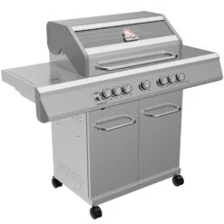 Grillfürst G521G 5-Brenner Edelstahl-Gasgrill - Eintracht Frankfurt Edition - Gusseisenroste