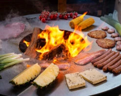 Grillfürst Feuerplatte - Feuerstelle Mit 6 Mm Edelstahl Grillplatte Mit Grillrost -Angebote Grillgarten Store Grillfuerst Grillplatte Edelstahl Holzfeuer