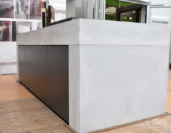 Grillfürst Outdoor Küche Aus 3-tlg. Gegossenem Beton Und HPL (340 Cm X 120 Cm) - Mit Einbaugrill Und Spüle -Angebote Grillgarten Store Grillfuerst Outdoor Kueche Beton HPL grau anthrazit 1
