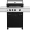 Grillfürst S330G 3-Brenner Gasgrill Mit Seitenkocher Und Gusseisen Rosten Inkl. Abdeckhaube