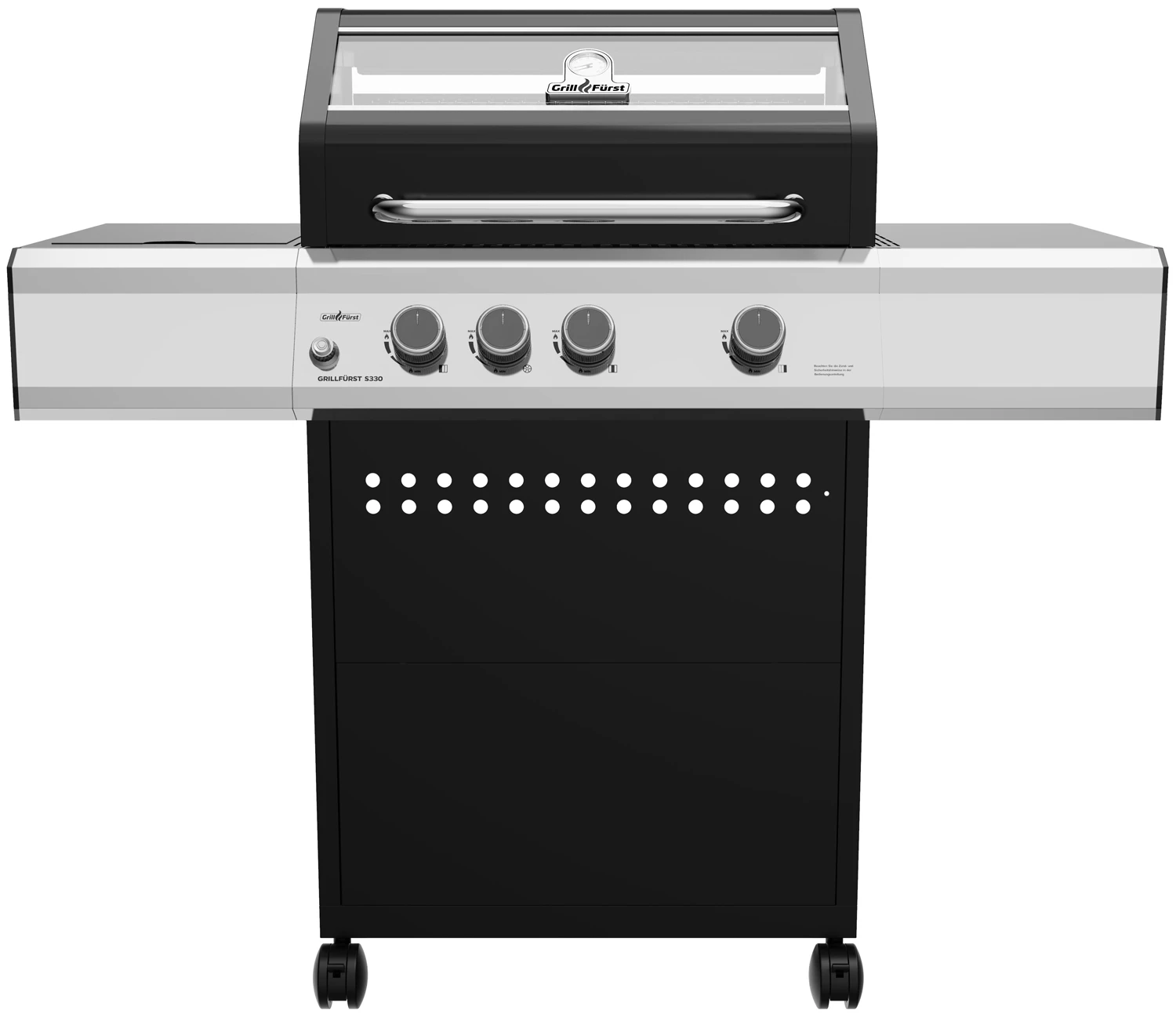 Grillfürst S330G 3-Brenner Gasgrill Mit Seitenkocher Und Gusseisen Rosten Inkl. Abdeckhaube 1 Grillfürst S330G 3-Brenner Gasgrill Mit Seitenkocher Und Gusseisen Rosten Inkl. Abdeckhaube