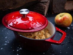 Grillfürst Dutch Oven Sternentöpfchen / Gusseisen Bräter - Emailliert - S - Rot -Angebote Grillgarten Store Grillfuerst Sternentoepfchen S rot Gusseisen