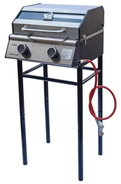 Grillfürst G201E 2-Brenner Gasgrill Portabel V2 - Campinggrill / Balkongrill 50mbar - Inkl. Untergestell -Angebote Grillgarten Store Grillfuerst Untergestell G201
