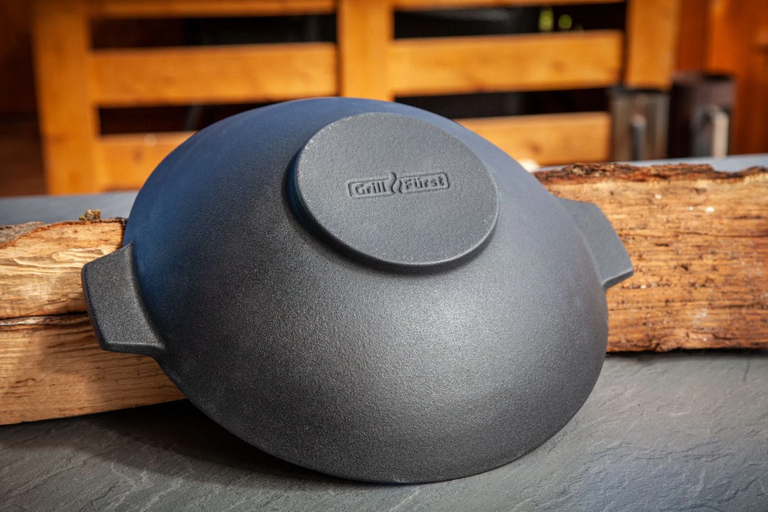 Grillfürst Gusseisen Wok Mit 2 Griffen Ø 30 Cm 8 Grillfürst Gusseisen Wok Mit 2 Griffen Ø 30 Cm – Bild 8