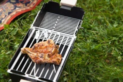 Knister Grill Original - Ausziehbarer Holzkohle Kompaktgrill -Angebote Grillgarten Store Knister Grill Grillroste hoehenverstellbar