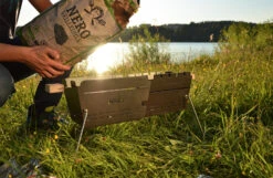 Knister Grill Original - Ausziehbarer Holzkohle Kompaktgrill -Angebote Grillgarten Store Knister Grill Holzkohle befuellen