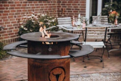 Moesta Bandit FirePlace 57 Cm Durchmesser - Inkl. BBQ Disk (Ø 75 Cm) Und Ablagebretter PaperBlank Schwarz -Angebote Grillgarten Store Moesta Bandit Ablagebretter PaperBlank BBQ Disk Mood