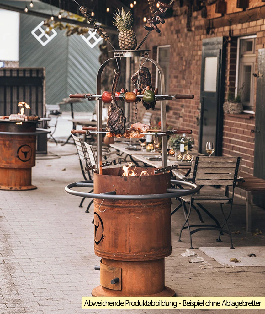 Moesta Bandit FirePlace 57 Cm Durchmesser - Inkl. Asado Grill Aufsatz Und Ablagebretter Bambus 9 Moesta Bandit FirePlace 57 Cm Durchmesser - Inkl. Asado Grill Aufsatz Und Ablagebretter Bambus – Bild 9