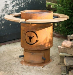 Moesta Bandit FirePlace 57 Cm Durchmesser - Inkl. Ablagebretter Bambus -Angebote Grillgarten Store Moesta Bandit Feuerstelle Ablage Mood