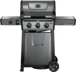 Napoleon Freestyle 365 Gasgrill, Graphit - Mit Seitenbrenner - Modell 2023 - X-DEAL Inkl. Abdeckhaube Und Gussplatte