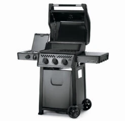 Napoleon Freestyle 365 Gasgrill, Graphit - Mit Seitenbrenner - Modell 2023 - X-DEAL Inkl. Drehspiess -Angebote Grillgarten Store Napoleon Freestyle 365 SB Seitenkocher offen 1