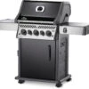 Napoleon Rogue SE 425 Gasgrill, Schwarz Mit Gussrosten, Sizzle Zone Und Heckbrenner - Hero Modell 2023 Inkl. Drehspieß