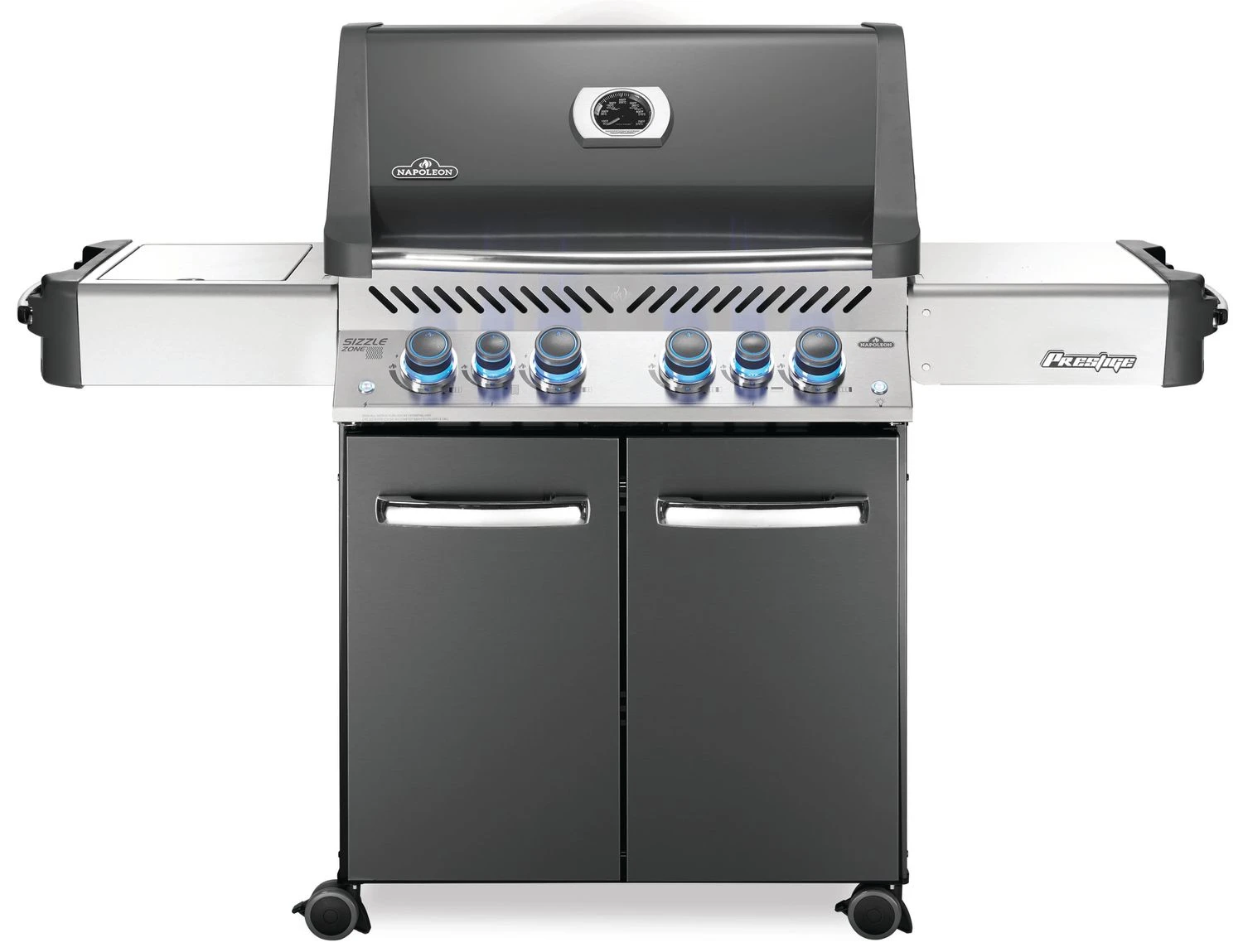 Napoleon Prestige 500 Gasgrill, Charcoal Grau - Mit Safety Glow - X-DEAL Inkl. Grillthermometer, Schneidebrett Und Windschild Für SIZZLE ZONE 1 Napoleon Prestige 500 Gasgrill, Charcoal Grau - Mit Safety Glow - X-DEAL Inkl. Grillthermometer, Schneidebrett Und Windschild Für SIZZLE ZONE