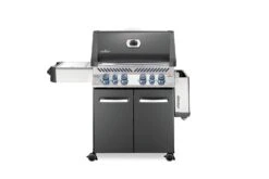Napoleon Prestige 500 Gasgrill, Charcoal Grau - Mit Safety Glow - Modell 2023 -Angebote Grillgarten Store Napoleon Prestige 500 Gasgrill grey Seitenablage abgeklappt