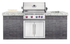 Napoleon Prestige Pro 500-3 Edelstahl Einbaugrill Gas - Inkl. Drehspieß - Modell 2023 -Angebote Grillgarten Store Napoleon Prestige Pro 500 Montagebeispiel 1