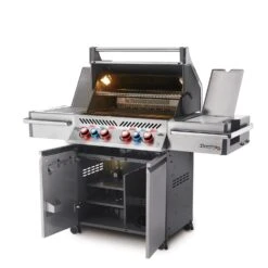 Napoleon Prestige Pro 500-3 Edelstahl Gasgrill Inkl. Drehspieß - Modell 2023 -Angebote Grillgarten Store Napoleon Prestige Pro 500 seitlich offen