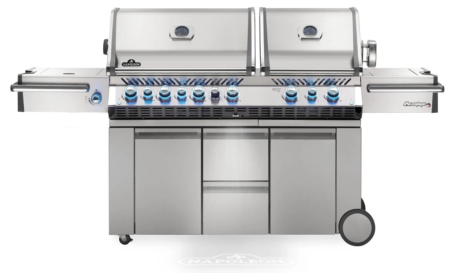 Napoleon Prestige Pro 825-3 Edelstahl Gasgrill Inkl. Drehspieß Und Bodenbeleuchtung + Gratis Napoleon TravelQ PRO285 Kompakt Gasgrill 2 Napoleon Prestige Pro 825-3 Edelstahl Gasgrill Inkl. Drehspieß Und Bodenbeleuchtung + Gratis Napoleon TravelQ PRO285 Kompakt Gasgrill – Bild 2