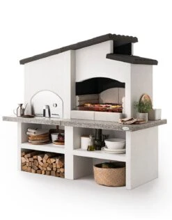 Palazzetti Grillkamin New Zealand 2 Mit Pizzaofen Inkl. Montagematerial -Angebote Grillgarten Store Palazzetti Grillkamin New Zealand 2