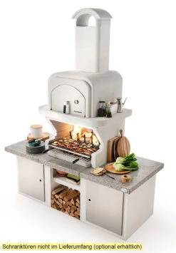 Palazzetti Grillkamin Pamplona Mit Pizzaofen Inkl. Montagematerial -Angebote Grillgarten Store Palazzetti Grillkamin Pamplona mit Tueren Beispiel