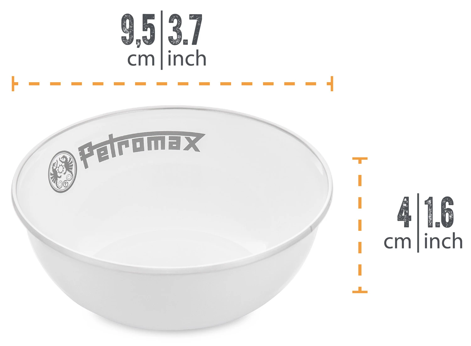 Petromax Emaille Schalen / 160 Ml / Weiß, 2 Stück 1 Petromax Emaille Schalen / 160 Ml / Weiß, 2 Stück