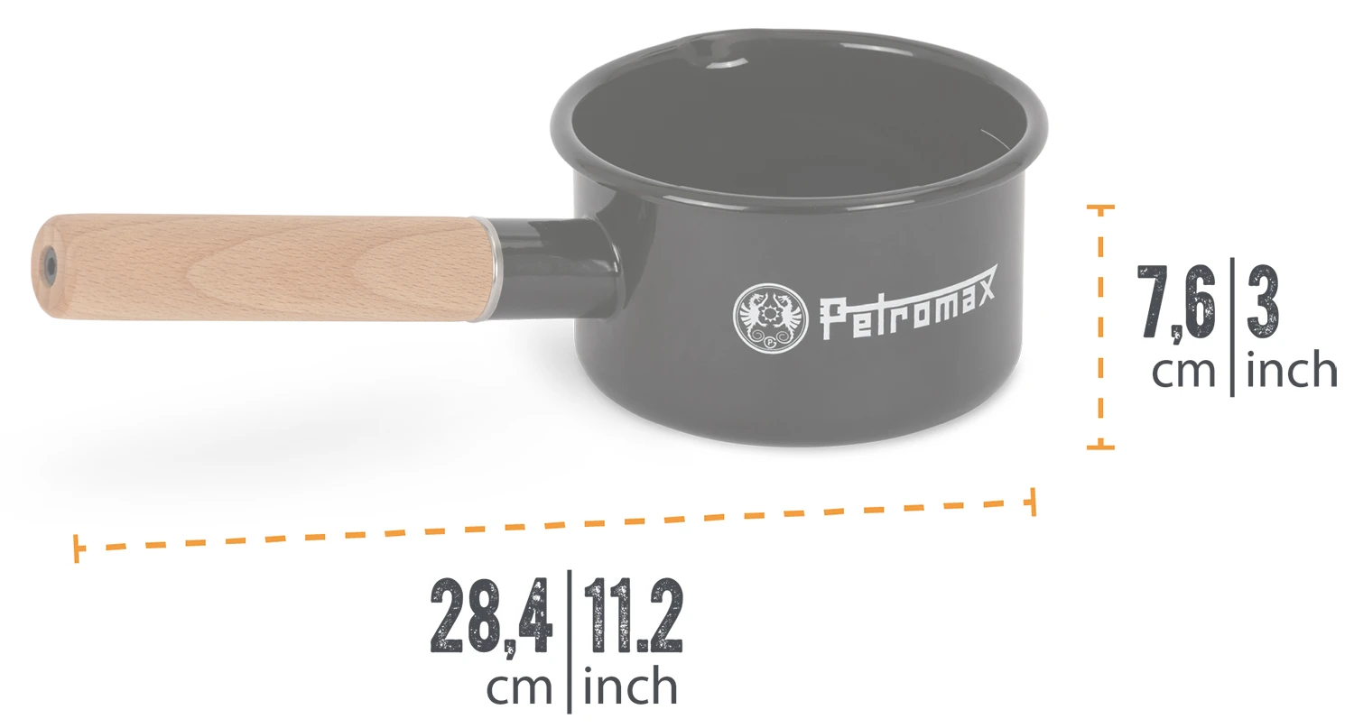 Petromax Emaille Stieltopf / 500 Ml / Schwarz 1 Petromax Emaille Stieltopf / 500 Ml / Schwarz