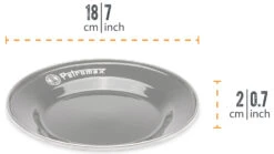 Petromax Emaille Teller / Ø18 Cm / Schwarz, 2 Stück