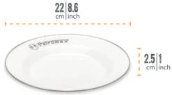 Petromax Emaille Teller / Ø22 Cm / Weiß, 2 Stück