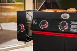 Rösle Videro G4-S VARIO+ Schwarz Gasgrill - FC Bayern Edition -Angebote Grillgarten Store Roesle FC Bayern Grill Videro klappbare Seitenablage