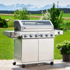 Rösle Edelstahl Gasgrill Videro G6-S VARIO+ - Limited Edition Modell 2023 Inkl. Abdeckhaube -Angebote Grillgarten Store Roesle Gasgrill Station Videro G6 S Edelstahl Mood 2