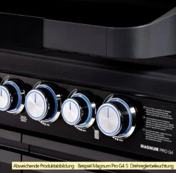 Rösle Gasgrill Magnum PRO G3 Inkl. Abdeckhaube - Modell 2023 -Angebote Grillgarten Store Roesle Magnum Pro Drehregler Beispiel G4 S 3