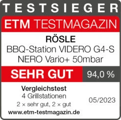 Rösle Gasgrill BBQ-Station Videro G4-S Vario+ Nero Schwarz - Modell 2023 - SMART Deal Inkl. Grillfürst Grill Control + Abdeckhaube Und Grillplatte -Angebote Grillgarten Store Roesle Videro G4 S Nero Vario Testsieger Grillstationen 3