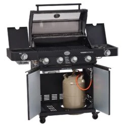 Rösle Gasgrill BBQ-Station Videro G4-S Vario+ Nero Schwarz - Modell 2023 - SMART Deal Inkl. Grillfürst Grill Control -Angebote Grillgarten Store Roesle Videro G4 S Vario NERO matt schwarz offen 2