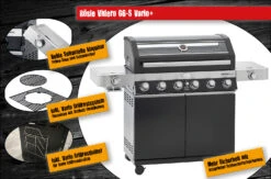 Rösle Gasgrill Videro G6-S VARIO+ Schwarz - Modell 2023 - SMART Deal Inkl. Grillfürst Grill Control 19 Rösle Gasgrill Videro G6-S VARIO+ Schwarz - Modell 2023 - SMART Deal Inkl. Grillfürst Grill Control -Angebote Grillgarten Store Roesle Videro G6 S Vario Highlights 1
