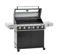 Rösle Gasgrill Videro G6-S VARIO+ Schwarz - Modell 2023 - SMART Deal Inkl. Grillfürst Grill Control + Abdeckhaube Und Grillplatte -Angebote Grillgarten Store Roesle Videro G6 S Vario schwarz 25527 Deckel 2