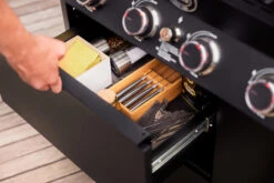 Rösle Gasgrill Videro Pro G6-S Vario+ Mattschwarz - Modell 2023 -Angebote Grillgarten Store Roesle Videro Pro G6 S Detail Schubladen