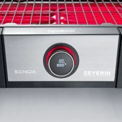 Severin Elektro Tischgrill SENOA Digital Boost - Boost Zone 500°C - 3.000 W -Angebote Grillgarten Store Severin Elektrogrill Senoa pg8114 schalter 1